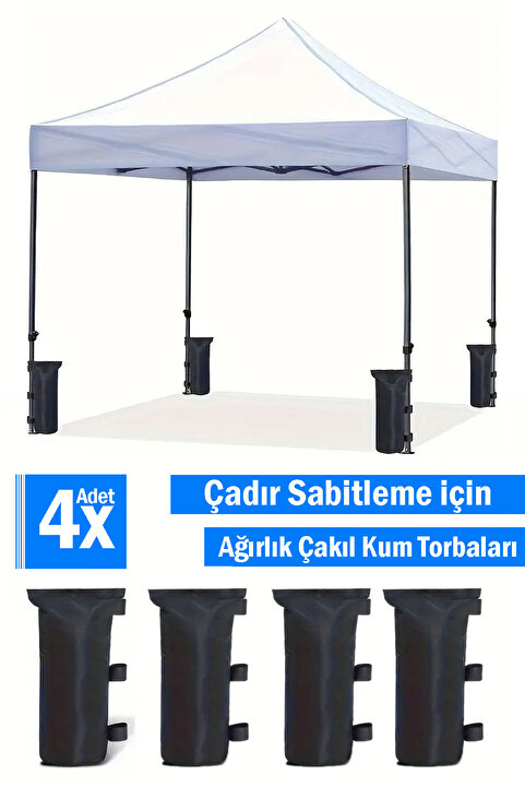 Bundeba Ağırlık Çantaları 4'lü Kum Ağırlık Torbaları, Açılır Tente Güneşlik Şemsiye için Bacak Ağırlıkları
