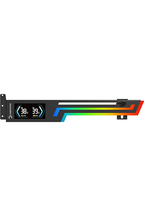 Gamepower Heatsync ARGB LCD Ekran Kartı Tutucu Siyah