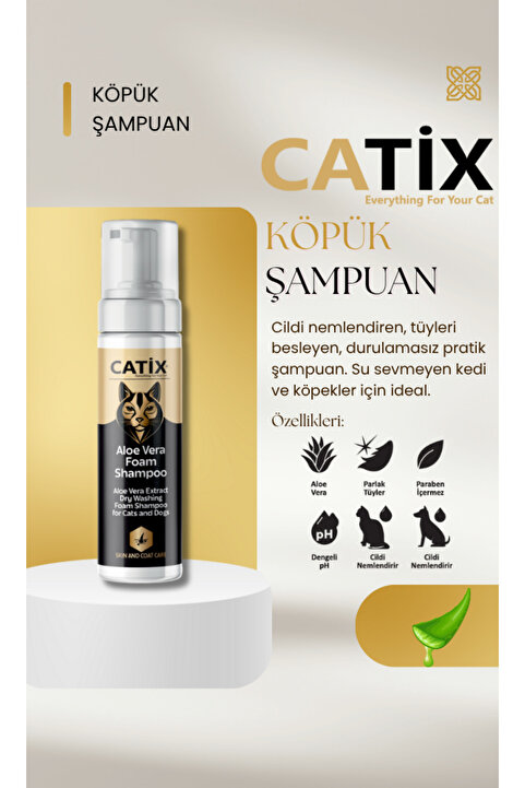 CATİX Aloe Vera Ve Buğday Özlü Köpük Şampuan 200 Ml