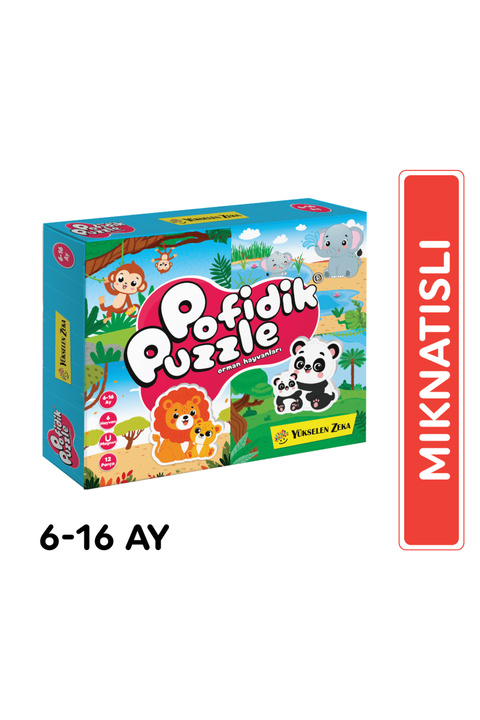 yükselen zeka İlk Pofidik Magnet Puzzle - Orman Hayvanları