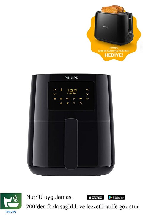 Philips Essential Hd9252/90 Airfryer Fritöz + Hd2581/90 Ekmek Kızarma Makinesi Hediyeli