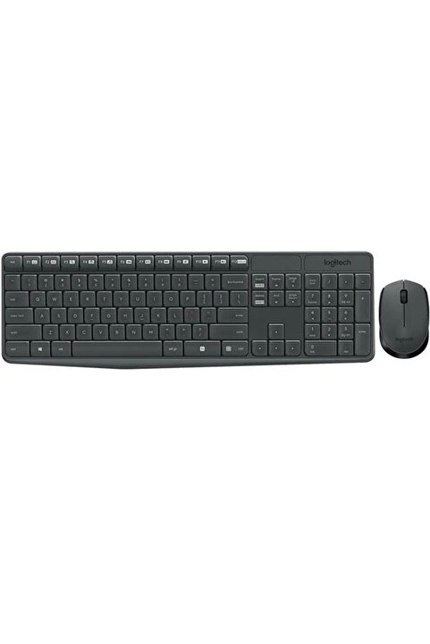 logitech MK235 USB Alıcılı Kablosuz Türkçe Q Klavye Mouse Seti, Siyah 920-007925