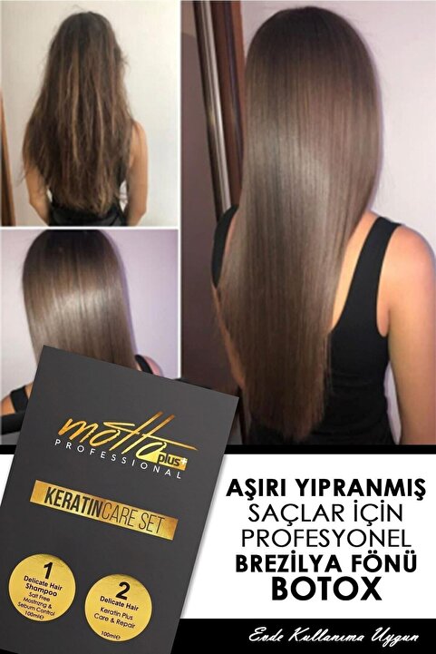 Motto Plus Professional Brezilya Fönü Keratini 2'li Mucizevi Bakım Seti (100ML KERATİN - 100ML ŞAMPUAN)
