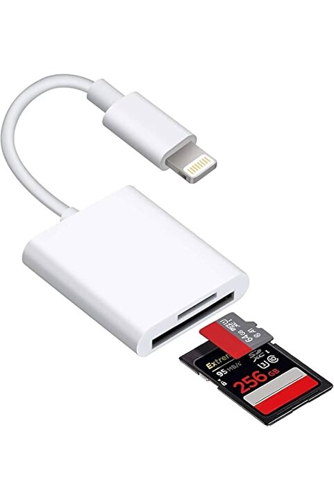 Mettzchrom iphone 14 13 12 11 Ve ipad Için Sd Kart Hafıza Kart Adaptörü, Lightning Hafıza Kart Okuyucu