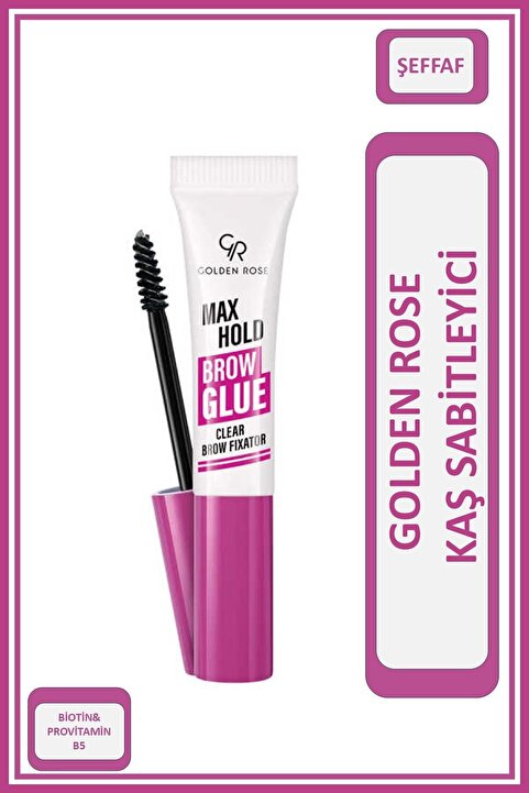 Golden Rose Max Hold Brow Glue - Şeffaf Kaş Sabitleyici Jel (Biotin & B5 İçerikli)