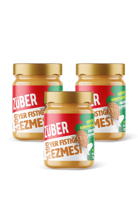 Züber %100 Yer Fıstığı Ezmesi 315g x 3 Adet
