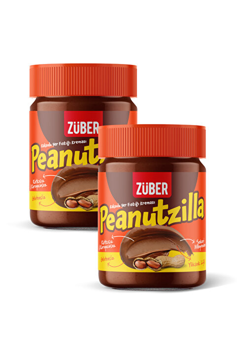 Züber Peanutzilla Kakaolu Yer Fıstığı Kreması 315g x 2 Adet