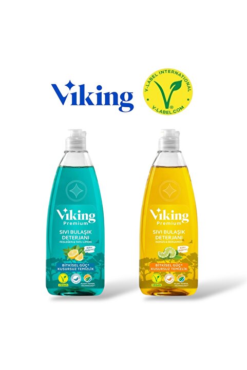 Viking Premium Bulaşık Deterjanı (fesleğen Limon&nergis-bergamot) 750 Ml 2 Adet