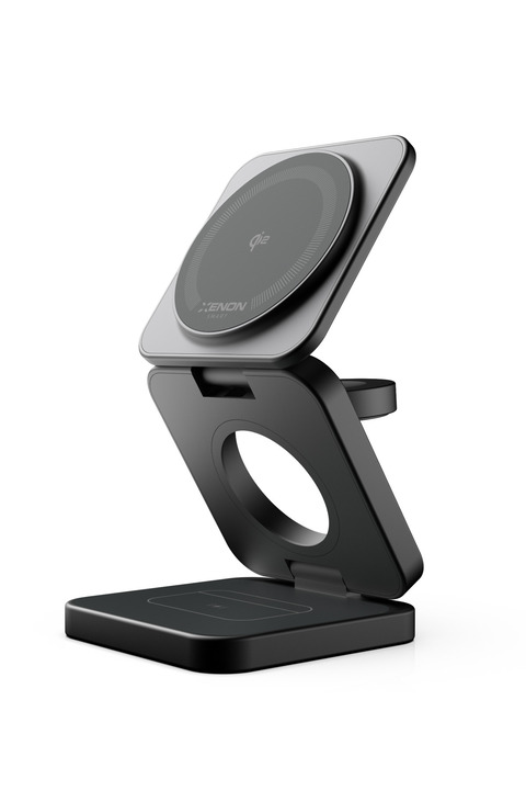 Xenon Smart Kablosuz Şarj Standı | 3 in 1, Qi2, MagSafe, iPhone, AirPods Uyumlu, Hızlı Şarj İstasyonu (X6402)