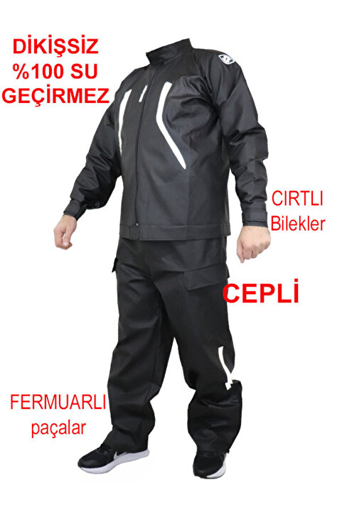 go out Motorcu Yağmurluk Tulumlu Takım Özel Tasarım Dikişsiz %100 Su Geçirmez Cepli Anka