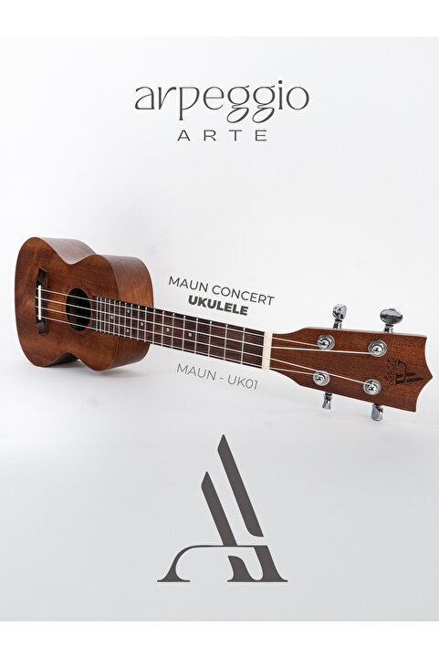 arpeggio ARTE - Maun UK-01 | Ukulele Maun Concert – Profesyonel Ukulele - Kılıf, 3 Pena ve Pena Kutusu Hediyeli