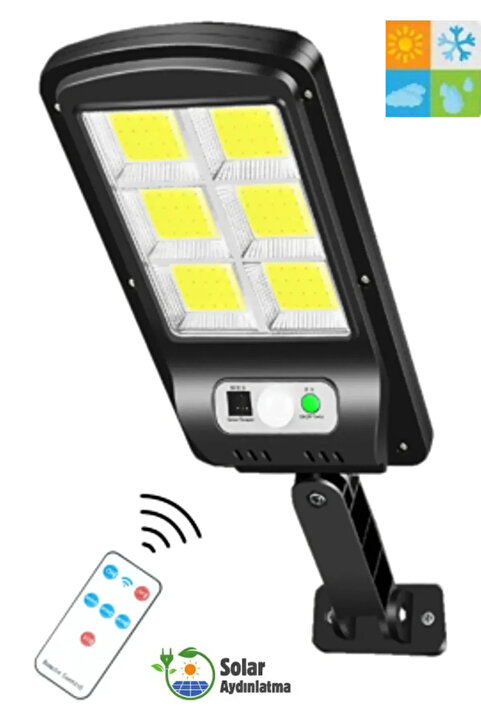 VOLEMİ Solar Güneş Enerjili Led Bahçe Aydınlatması 120 Ledli 3 Modlu Hareket Sensörlü Su Geçirmez Lambası
