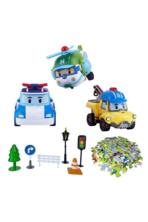 Genel Markalar Robocar Gogo City Serisi Poli-Bucky-Helly Oyun Seti