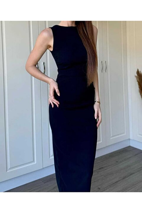 IŞILDA FASHION Drapeli Midi Elbise