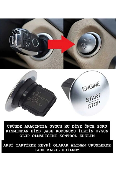 Store MERCEDES START STOP DÜĞME/TUŞ/BUTON UYUMLU 2215450714
