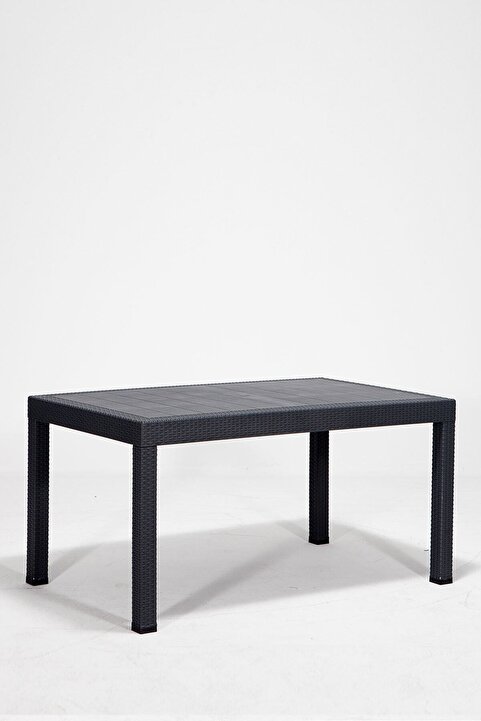 SANDALİE Rattan 90x150 Camsız Antrasit Masa - Bahçe&balkon&teras