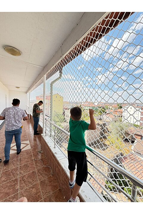 KONAK FİLE Çocuk Güvenlik Filesi, Balkon Filesi 5x5 2METREx4METRE