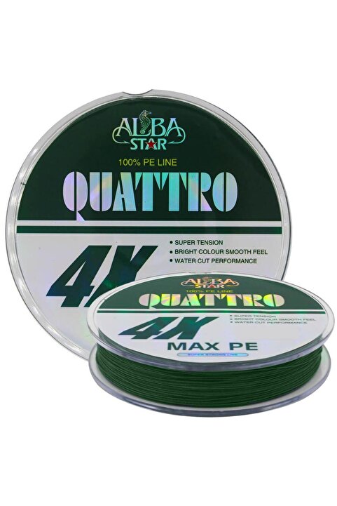 AlbaStar Quattro 4x İp Misina GREEN 0.28MM - 150M - 22.50KG