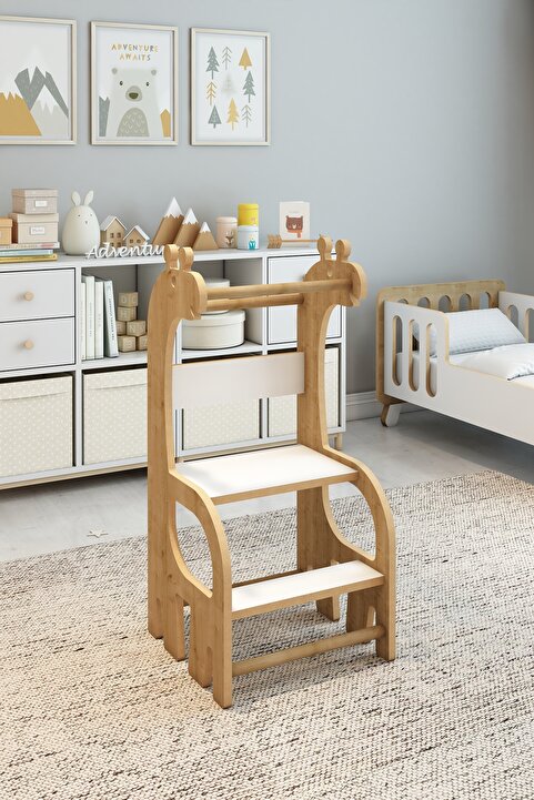 Jest Dekor Konsept Zürafa Montessori Ahşap Öğrenme Kulesi