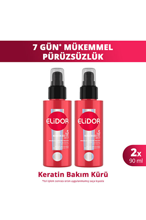 Elidor Isı İle Aktifleşen Keratin Bakım Kürü Brezilya Keratin Terapisi 90 ml x2