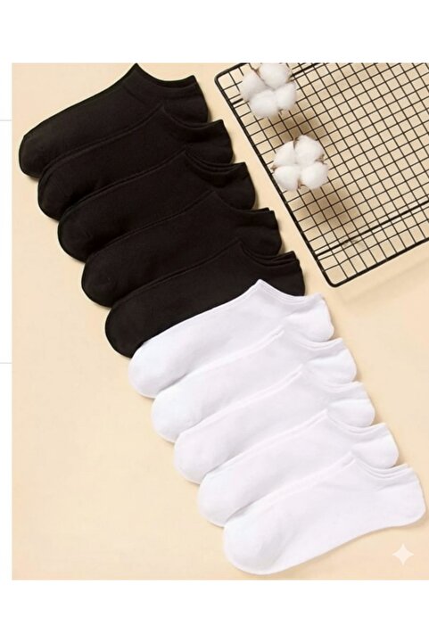 Sky Socks 10 Çift Ekonomik Paket Patik Unisex Kısa Spor Sneakers Çorap