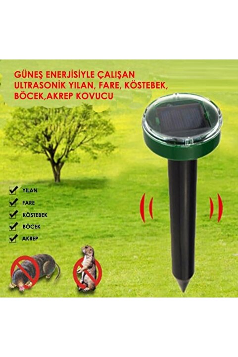 Uscvis Solar Güneş Enerjili Akrep,Köstebek,Yılan Fare Kovucu 750-1000 M2 Etkili Yuvarlak