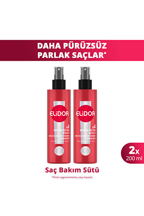 Elidor Bakım Sütü Brezilya Keratin Terapisi 200 ml x2