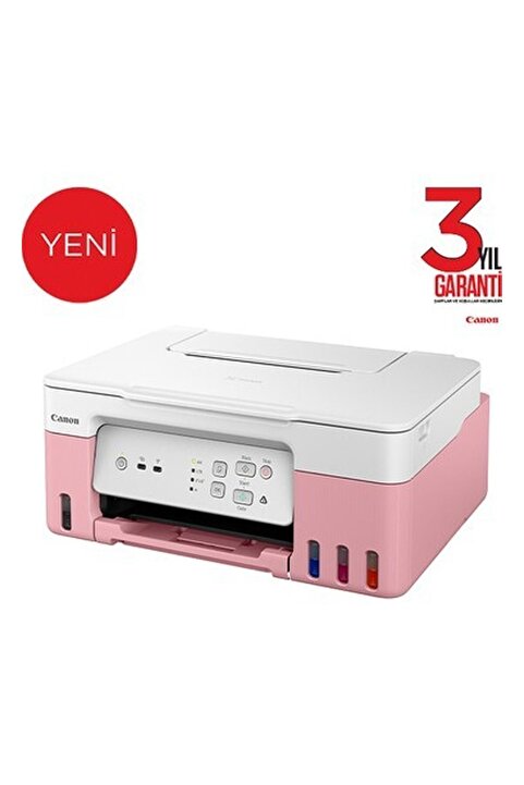 Canon G3430 Wi-Fi + Tarayıcı + Fotokopi Renkli Çok Fonksiyonlu Tanklı Pembe Mürekkep Püskürtmeli Yaz