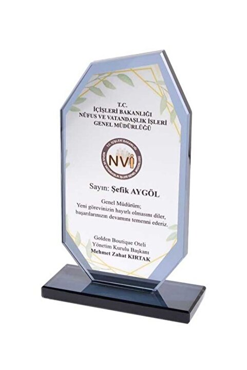 CNA Dijital Baskı Kristal Cam Plaket