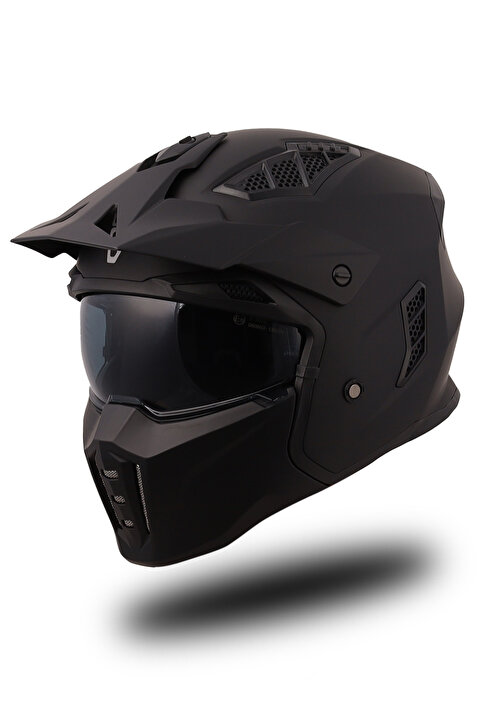 DeadG Helix Mat Siyah Modüler Kask