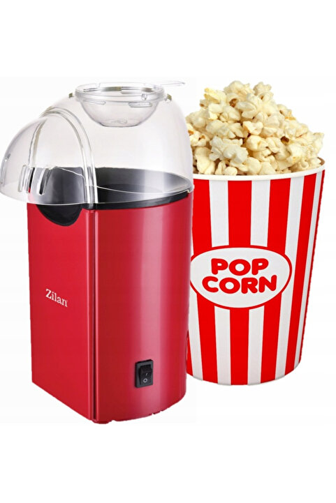 Zilan ZLN8046 Popcorn | Patlamış Mısır Makinesi | 1200W | Yağsız ve Sağlıklı Pişirme | Kırmızı