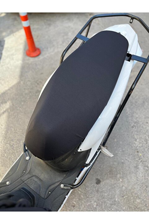 SSS TEKSTİL Motosiklet Sele Koltuk Kılıfı 50 cc 150 cc uyumlu siyah
