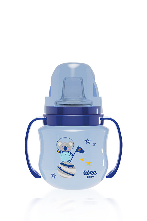 Wee Baby Galaxy Kulplu Alıştırma Bardağı Bebek Suluk 125 Ml 6+ Ay Mavi