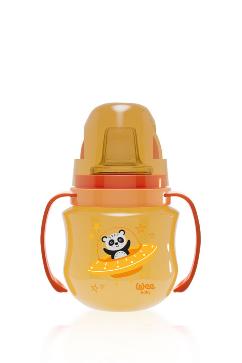 Wee Baby Galaxy Kulplu Alıştırma Bardağı Bebek Suluk 125 Ml 6+ Ay Turuncu