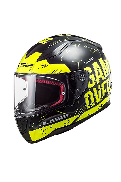 LS2 RAPID PLAYER NEON SARI-SİYAH KASK