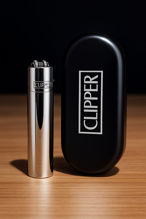 Clipper Gümüş Renk Metal Çakmak