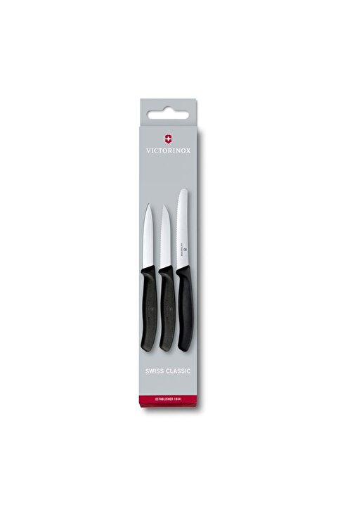 VICTORINOX 6.7113.3 Siyah Bıçak Seti, 3 Parça