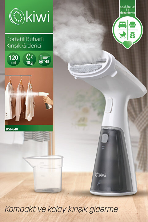 Kiwi Ksı-640 1000 W Buharlı Dikey Ütü Gri