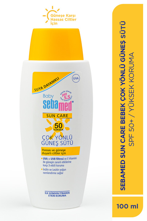 Sebamed Çocuk Güneş Koruyucu SPF 50 100 ml UVA UVB Filtreli E Vitamini Hassas Bebek Yüksek Koruma