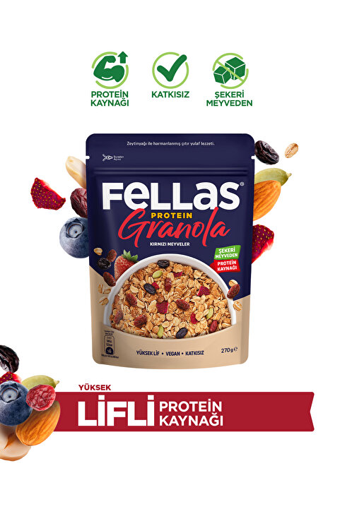 Fellas Protein Granola - Kırmızı Meyveler (270 g)