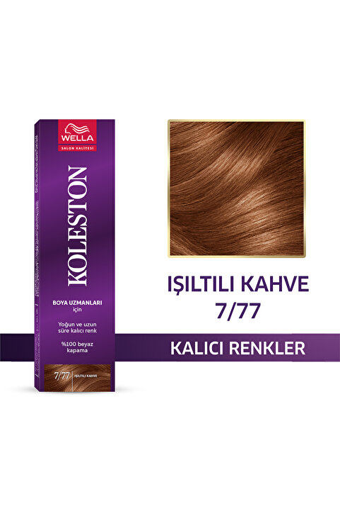 Wella Koleston Single Tüp Saç Boyası 7/77 Işıltılı Kahve