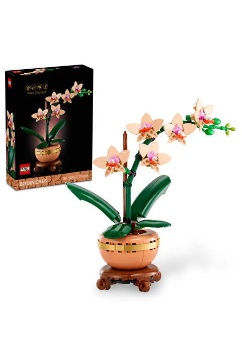 LEGO ® Botanicals Mini Orkide 10343 – Yetişkinler için Açık Renkli Çiçek Yapım Seti (274 Parça)