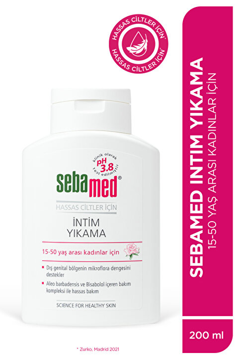 Sebamed İntim Yıkama Jeli 200 ml Hassas Ciltler pH 3.8 Dış Genital Bölge Temizleyici Günlük Ferahlık Bakım
