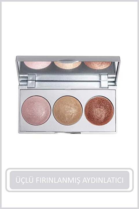 Golden Rose Strobing Highlighter Palette - 3'lü Fırınlanmış Aydınlatıcı Paleti