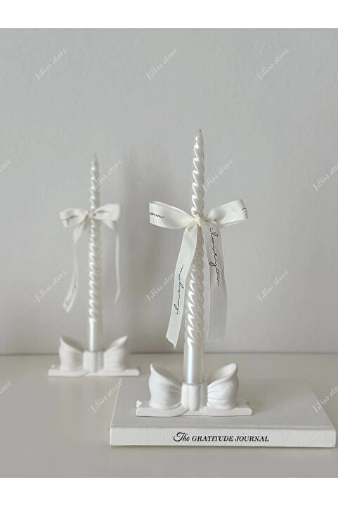 Genel Markalar Pinterest 2li Fiyonk Şamdan, Mumluk, Kurdele Şamdan one size
