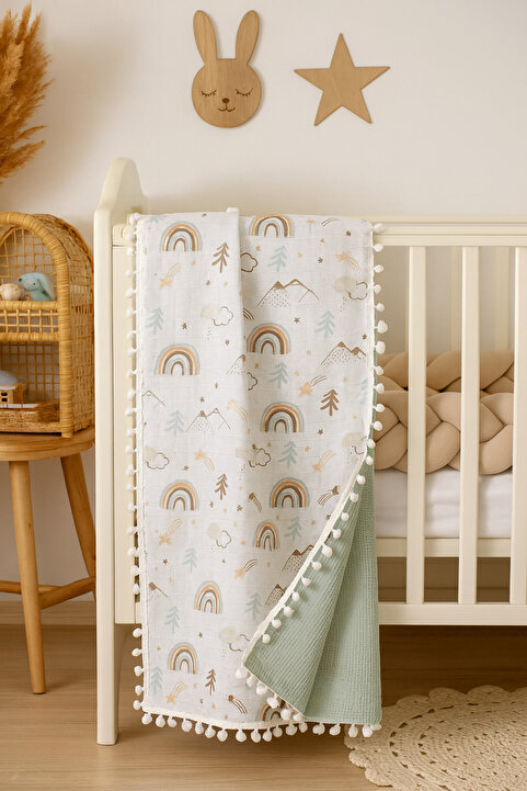 BabyLifeHome Müslin Pike Örtü 110x100 Ölçülerinde