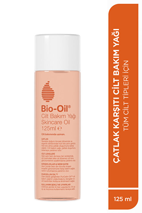 Bio-Oil Çatlak Karşıtı Nemlendirici Cilt Bakım Yağı 125 ml Leke Karşıtı Hamilelik Çatlakları İçin Vitamin E