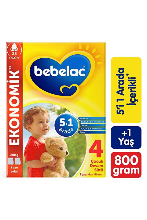 Bebelac 4 Çocuk Devam Sütü 1 Yaş+ 800 Gr