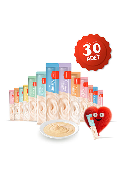 Wanpy Krema Kedi Ödül Maması 14gr (30 Adet) (Karışık Çeşitli)