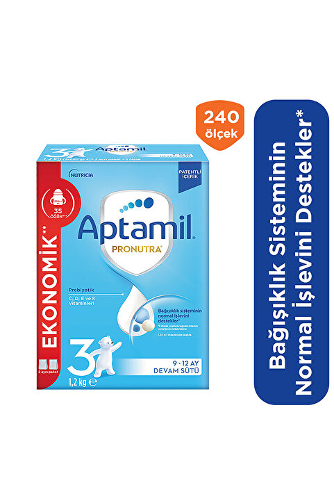 Aptamil 3 Prebiyotikli Devam Sütü 1200 Gr